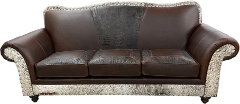 Top Hand Camelback Cowhide Sofa