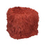 Tibetan Square 18" Pouf Ottoman Rust