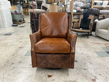 Bonham Cowhide Swivel Glider