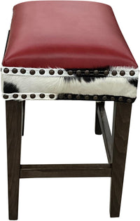 Red Holstein Saddle Barstool