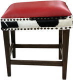 Red Holstein Saddle Barstool
