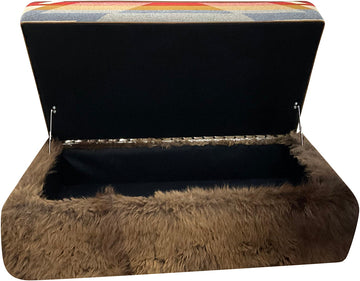Desert Buffalo Storage Ottoman - 45