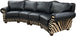 Zebra Night Curved Sectional