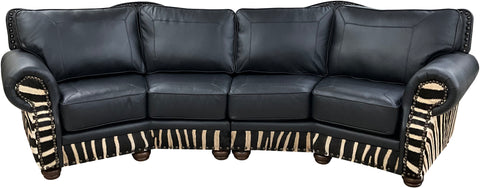 Zebra Night Curved Sectional