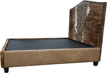 Farrow Cowhide Bed With Rails