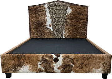 Farrow Cowhide Bed With Rails