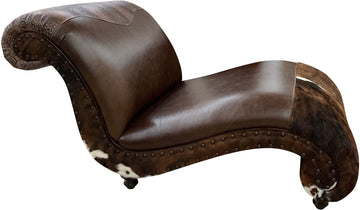 Panhandler Cowhide Double Chaise Lounge