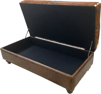 Cowhide Storage Ottoman - 60