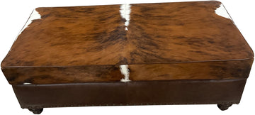 Cowhide Storage Ottoman - 60