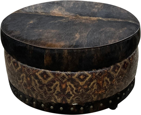 Del Rio Storage Ottoman - 36" Round