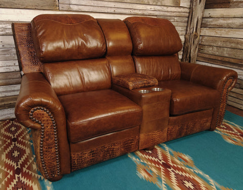 Chama Double Reclining Theater Love Seat