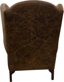Walnut Crest Wingback Chair