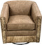 Palomino Mustang Western Cowhide Swivel Glider