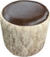 Kodiak Light Cowhide Barrel Ottoman