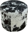 Black & White Speckled Barrel Ottoman - 18" Round