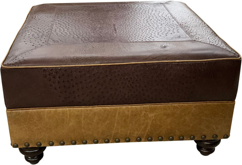 Ostrich Ottoman - 36" x 36"