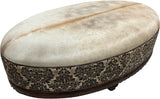 French Cowboy Ottoman - 60" x 36" Oval