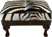 Zebra Ottoman - 27" x 17"