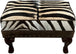 Zebra Ottoman - 27" x 17"
