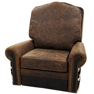 Zebra King Swivel Glider Recliner