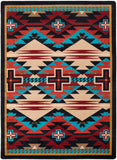 American Dakota Trader Rugs Rustic Cross - Blue