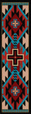 American Dakota Trader Rugs Rustic Cross - Blue