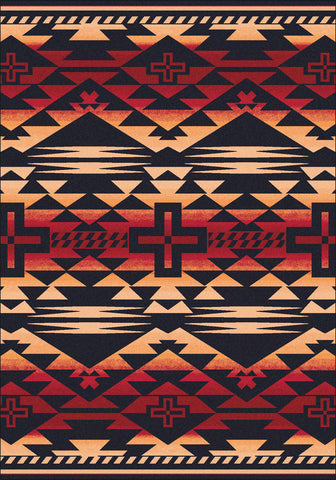 American Dakota Trader Rugs Rustic Cross - Burnt Red