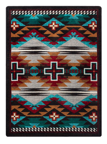 American Dakota Trader Rugs Rustic Cross - Electric