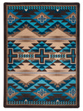 American Dakota Trader Rugs Rustic Cross - Indigo Turquoise