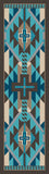 American Dakota Trader Rugs Rustic Cross - Indigo Turquoise