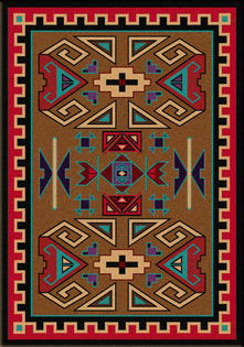 American Dakota Trader Rugs Four Rams - Bright