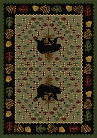 American Dakota National Park Patchwork Bear - Green