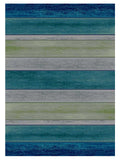 American Dakota Coastal Rugs Bungalow Stripe - Aqua