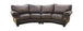 Split Rail Curved Western Leather Sectional Sofa
