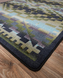American Dakota Trader Rugs Rainbow Blanket  - Blue Shades