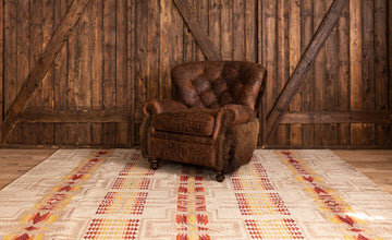 Yellowstone Buffalo Curved Tufted Chair