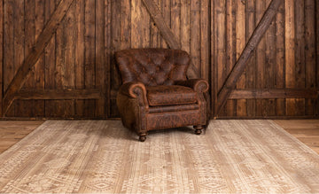 Yellowstone Buffalo Curved Tufted Chair