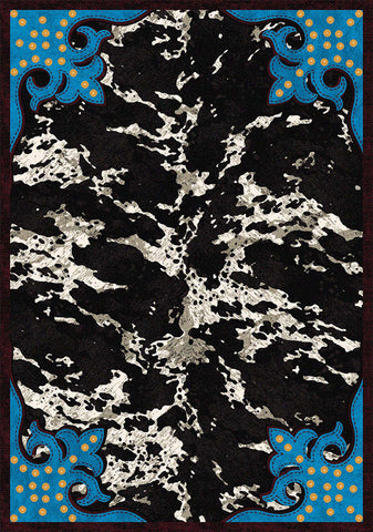 American Dakota Great State Of Mind Fancy Cowhide - Turquoise