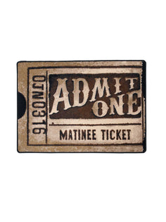 American Dakota Theatre Rugs Admit One - Antique