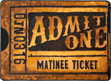 American Dakota Theatre Rugs Admit One - Bronze