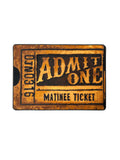 American Dakota Theatre Rugs Admit One - Bronze