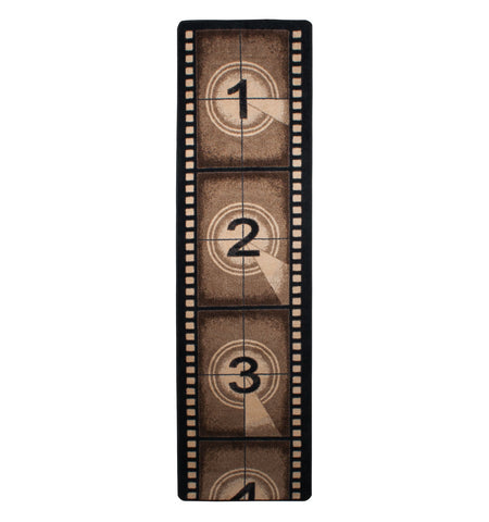 American Dakota Theatre Rugs Filmstrip - Brown