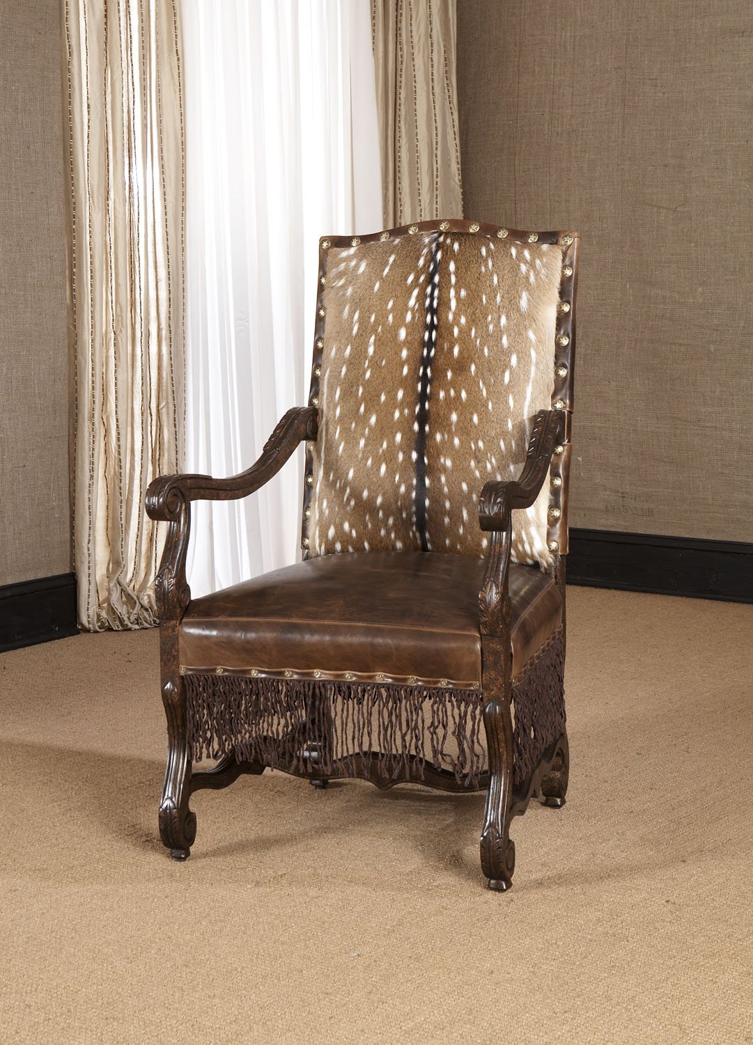 Autry End Chair - Axis with Stars and Fringe