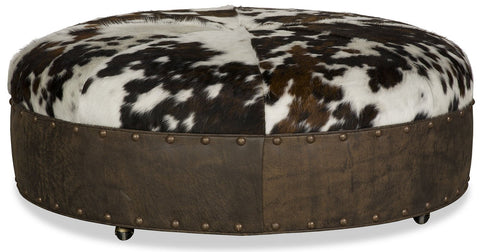 Dallas Cowhide Ottoman