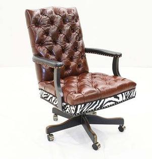 Leather Exotic Office Chair - Old Hickory Tannery