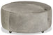 Tristin Ashen Cowhide Ottoman