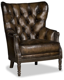 Coby Chair in Walnut Tufted Leather