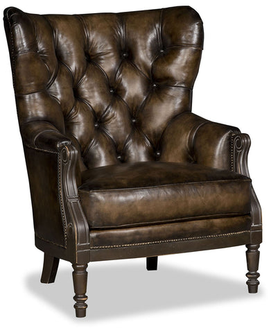 Coby Chair in Walnut Tufted Leather