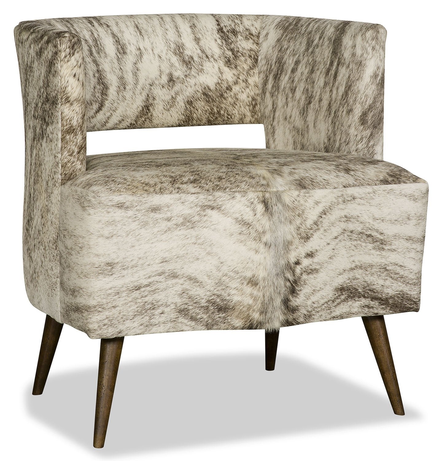 Nida Cowhide Chair Grey - Main Image