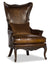 Danica Leather and Croc Chair - Antique Chestnut